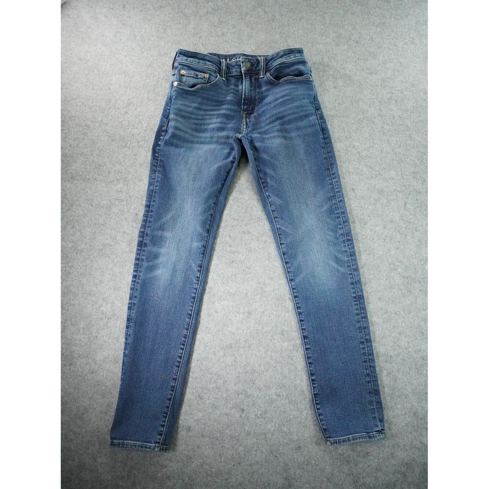 American Eagle Jeans Mens 29x32 (28x30.5) Athletic‎ Skinny Denim Blue Stretch